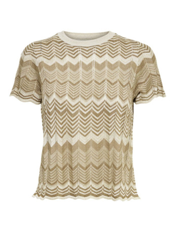 Comfort Fit O-Neck Short Sleeves (S/S) Gebreide viscose mix top