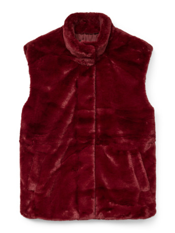 VMSONJAPOPPY FAUX FUR WAISTCOAT GA