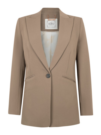 Aaiko Dames Blazer Dark Taupe Viscose Elastaan