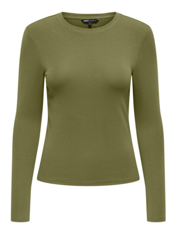 Tight Fit O-Neck Long Sleeves (L/S) Basic top met ronde hals en lange mouwen voor jeugdige vrouwen