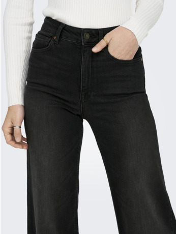 Wide Leg Fit Jeans met hoge taille en brede pasvorm en achterzakken