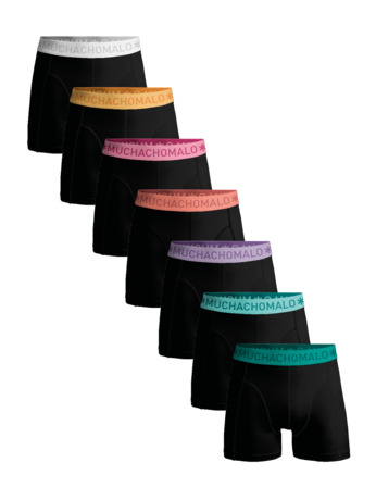 Heren 7-Pack Boxershorts Effen Black