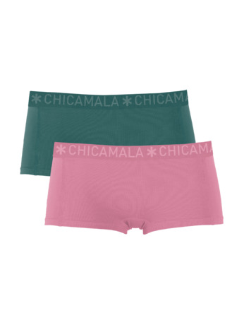 Dames 2-pack Boxershorts Effen Pink/Purple