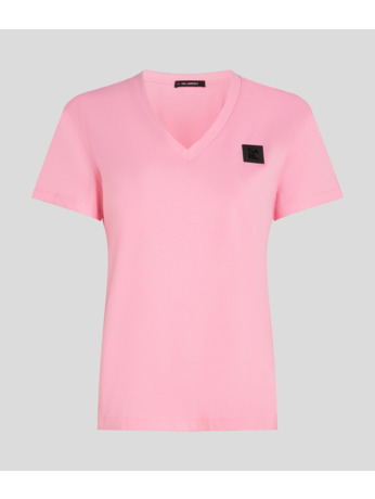 RUBBER PATCH V-NECK T-SHIRT