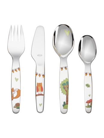 Child´s Cutlery Set 4pcs. "Forest Friends"