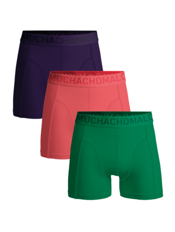 Heren 3-Pack Boxershorts Microvezel Effen Purple/Pink/Green