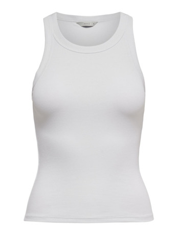 Slim Fit Square Neck Sleeveless (S/L) BASIC Tanktop zonder mouwen met slim fit