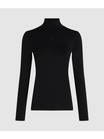 K LOGO MOCK NECK LS T-SHIRT