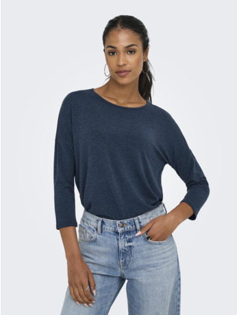 Loose Fit O-Neck 3/4 Sleeves (3/4) Top met ronde hals en 3/4 mouwen voor dagelijks comfort