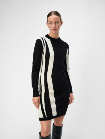 OBJRAY L/S  KNIT DRESS AOP NOOS