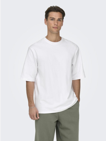 Relaxed Fit O-hals T-shirt met korte mouwen in relaxte pasvorm voor heren Heren