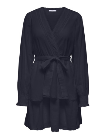 Regular Fit V-Neck Long Sleeves (L/S) Elegante regular fit jurk met ceintuur in de taille