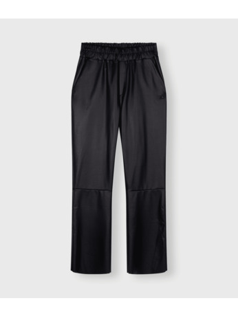 10DAYS Dames leren look wijde broek flared pants polyester elastaan