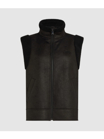 FAUX FUR SHEARLING VEST