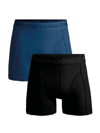 Heren 2-Pack Boxershorts Effen Black/Blue