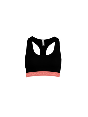 Dames 1-pack racer back effen Black