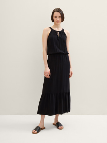 Maxi-jurk met halternek