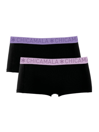 Meisjes 2-pack Boxershorts Effen Black