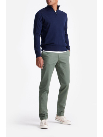 King Essentials The Michael Half Zip Pull Merino Navy