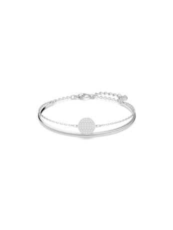 Sublima Round Soft Bangle Rhodium shiny Crystal