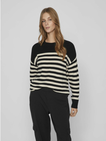 VIRIL RIB STRIPE L/S KNIT TOP - NOO