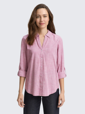 Regular fit blouse van katoen