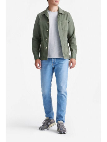 King Essentials The Benjamin Overshirt Olijfgroen