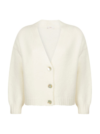 Aaiko Dames Wolmix Cardigan Wit