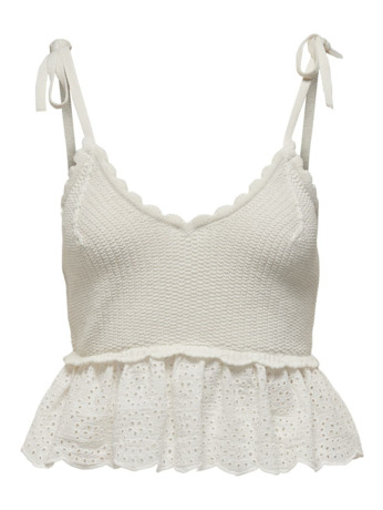 Regular Fit V-Neck Sleeveless (S/L) Chique gebreide top met V-hals en geschulpte details
