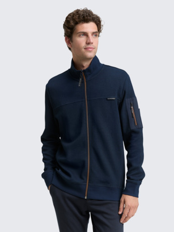 Sweatjack met textuur
