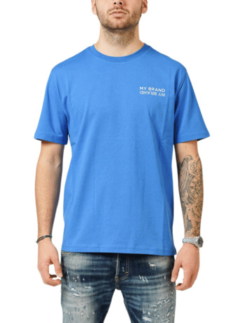 MIJN MERK ONDERSTEBOVEN BORST KOBALT T-SHIRT MANNEN
