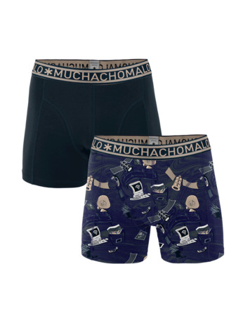 Mannen 2-pack shorts Altijd verbonden Print/Blue