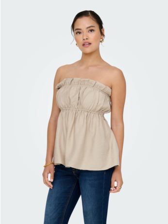 ONLLINO RUFFLE BANDEAU TOP WVN OX