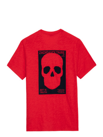 Stockholm flamme skull block  100% COTON T-SHIRT MEN