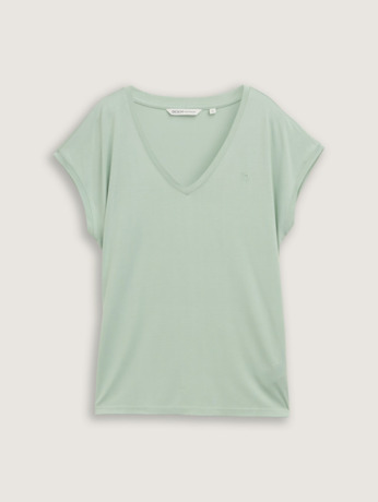 Los T-shirt met V-hals