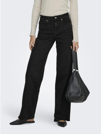 Wide Leg Fit Jeans met hoge taille en brede pasvorm en achterzakken