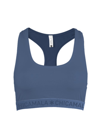 Meisjes 1-pack racer back Solid Blue