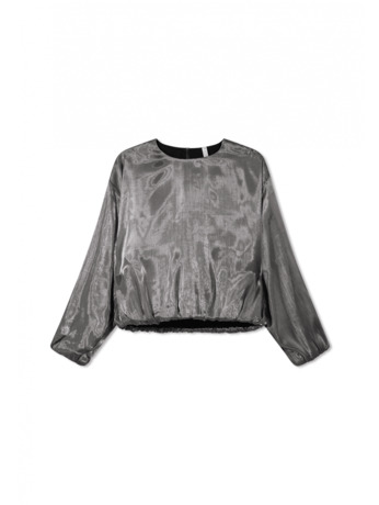 10DAYS Dames glanzende ballon blouse viscose polyester