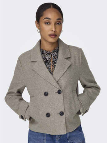 Spread Collar Long Sleeves (L/S) Omgekeerde jas met korte knoopsluiting