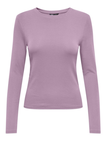 Tight Fit O-Neck Long Sleeves (L/S) Basic top met ronde hals en lange mouwen voor jeugdige vrouwen