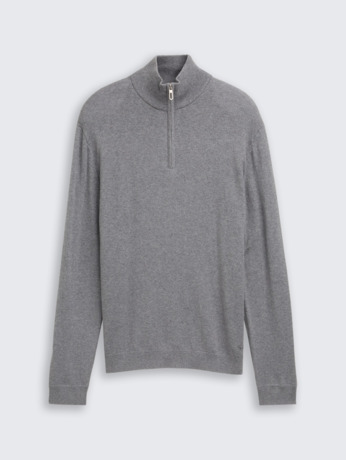 Troyer half zip trui Kasjmier-blend