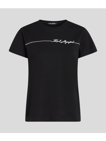 LINE SIGNATURE PRINT T-SHIRT