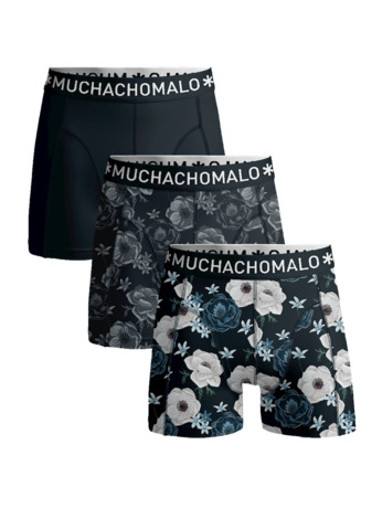 Heren 3-Pack Boxershort Print/Print/Effen Print/Print/Grey