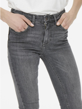 Flared Fit Jeans met hoge taille met wijd uitlopende pasvorm en ritssluiting