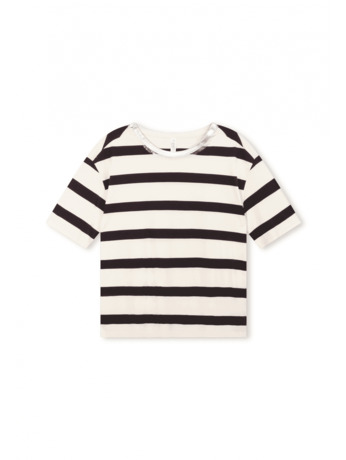 10DAYS Dames gestreept korte mouw t-shirt katoen