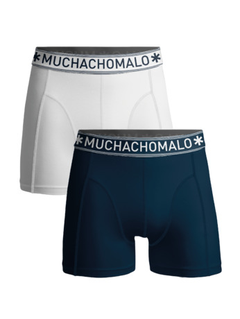 Heren 2-Pack Boxershorts Effen Blue/White