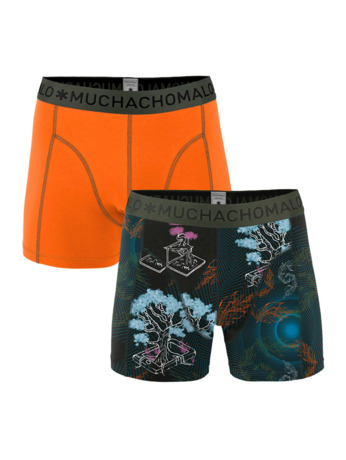Mannen 2-pack shorts Terug naar de basis Print/Orange