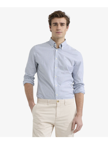 Stretch Oxford Shirt Big Stripe Heren
