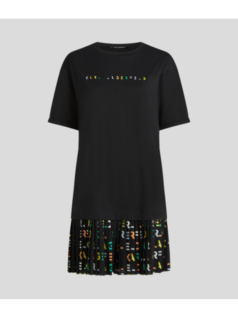 SUMMER LOGO PLEAT JSY DRESS