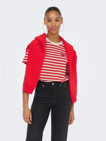 ONLLIVINA S/S O-NECK STRIPE TOP BOX